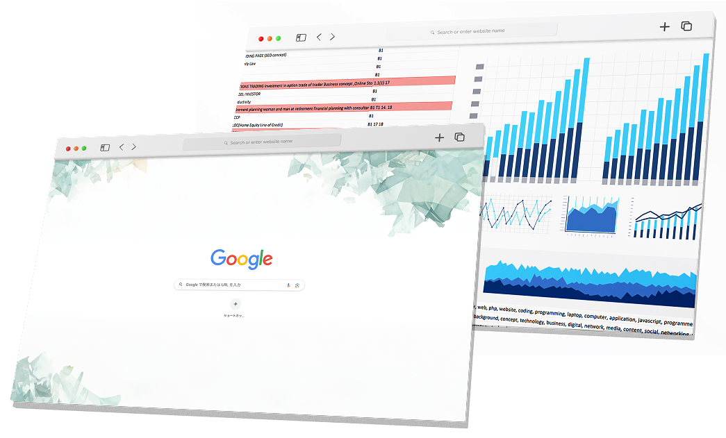 広告アカウントやLPをまとめて準備するイメージ